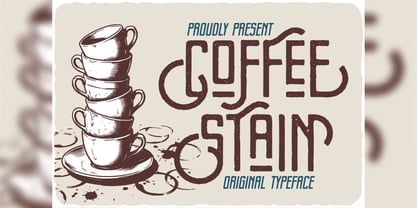 Coffee Stain Font Poster 1