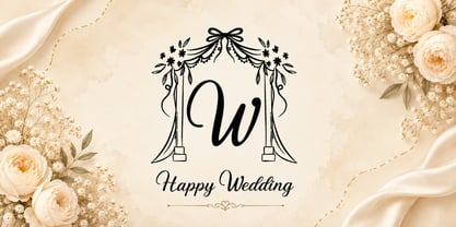 Syailine Sweet Monogram Font Poster 2