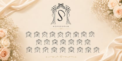 Syailine Sweet Monogram Font Poster 4