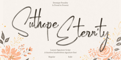 Suthope Enternity Font Poster 1