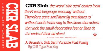 CKR Slab Font Poster 11
