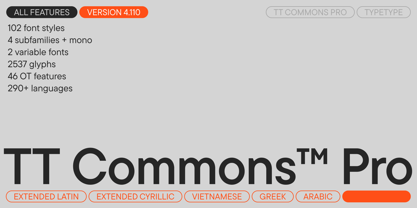 TT Commons Pro Font Poster 1