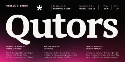Qutors Font Poster 1