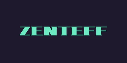 Zenteff Font Poster 1