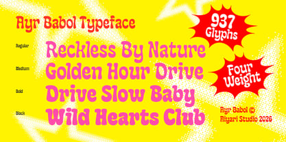 Ayr Babol Font Poster 2