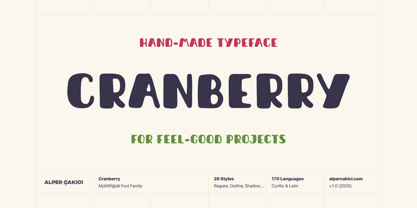 Cranberry Font Poster 1