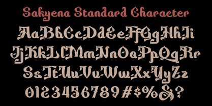Sakyena Font Poster 2