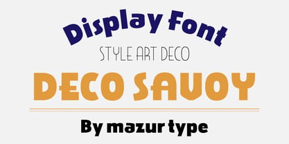Deco Savoy Font Poster 1