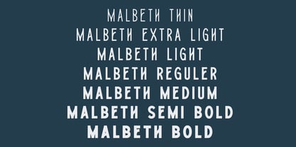 Malbeth Font Poster 5