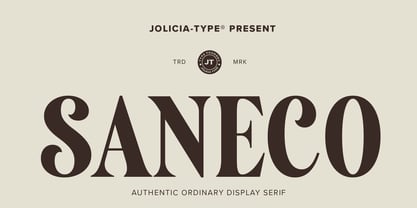 Saneco Font Poster 1