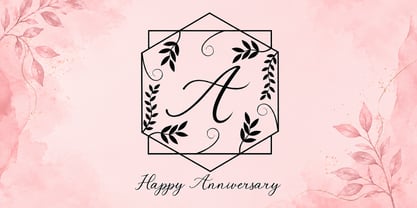 Ganisya Floral Monogram Font Poster 2