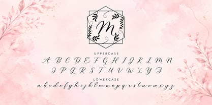 Ganisya Floral Monogram Font Poster 5