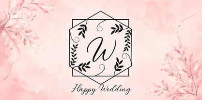 Ganisya Floral Monogram Font Poster 3