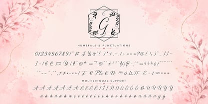 Ganisya Floral Monogram Font Poster 6