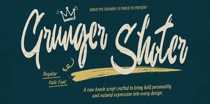 Grunger Shoter Font Poster 1