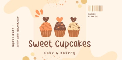 Cake Nougats Font Poster 3