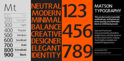 Matson Font Poster 2