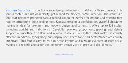 Kenisya Font Poster 10