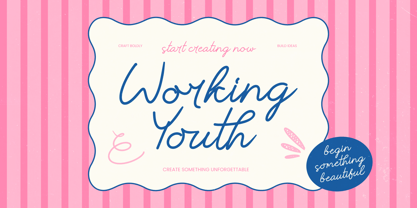Working Youth Font Poster 1