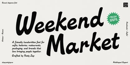 YJ Weekend Market Font Poster 1