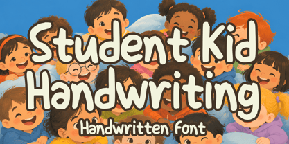 Student Kid Handwriting Font Poster 1