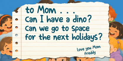 Student Kid Handwriting Font Poster 2