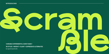 Scramble Font Poster 1