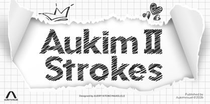 Aukim II Strokes Font Poster 1