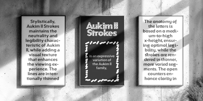 Aukim II Strokes Font Poster 7