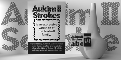 Aukim II Strokes Font Poster 8