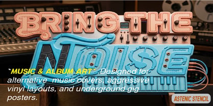 Astenic Stencil Font Poster 6