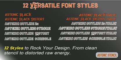 Astenic Stencil Font Poster 7