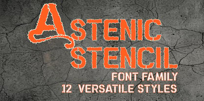 Astenic Stencil Font Poster 1
