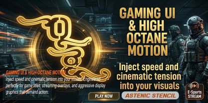 Astenic Stencil Font Poster 4