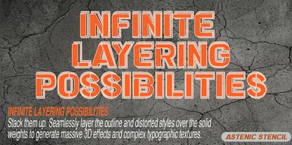 Astenic Stencil Font Poster 9