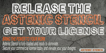 Astenic Stencil Font Poster 10