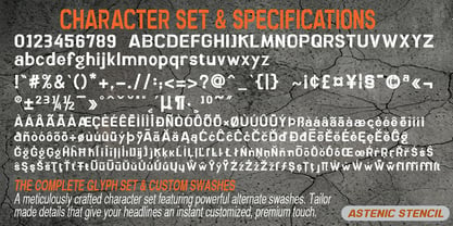 Astenic Stencil Font Poster 8