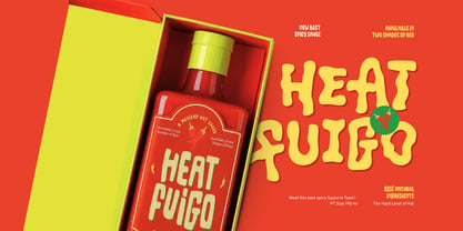 Heat Fuigo Waves Font Poster 5