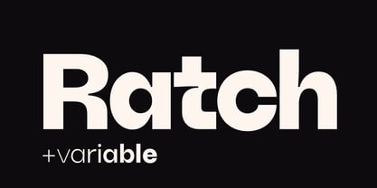 Ratch Font Poster 1
