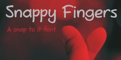 Snappy Fingers Pro Font Poster 1