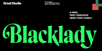 Blacklady Font Poster 1