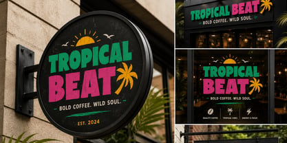 Tropical Beat Font Poster 3