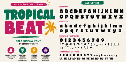 Tropical Beat Font Poster 6