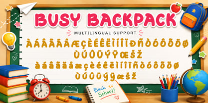 Busy Backpack Font Poster 6
