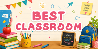 Busy Backpack Font Poster 3