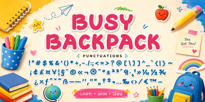 Busy Backpack Font Poster 5