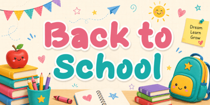 Busy Backpack Font Poster 2