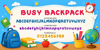 Busy Backpack Font Poster 4