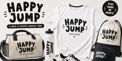 Happy Jump Font Poster 3