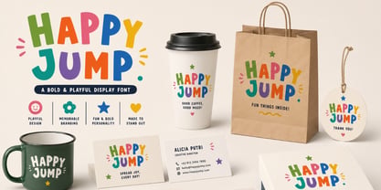 Happy Jump Font Poster 4